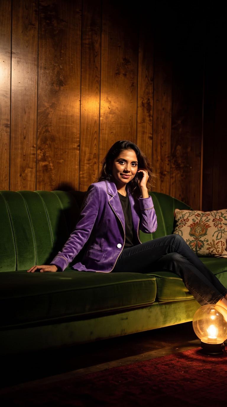 The same blazer and lounge, another model