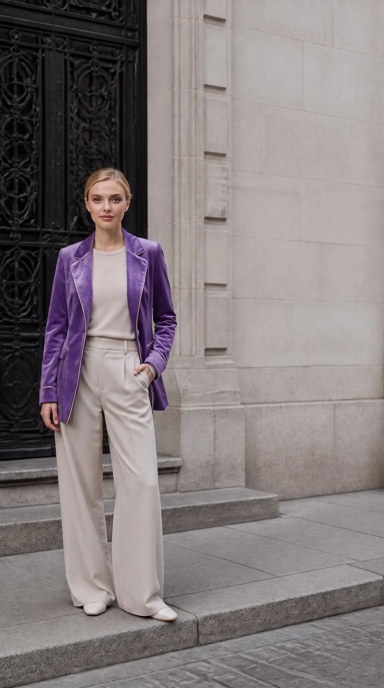 Velvet blazer, story size
