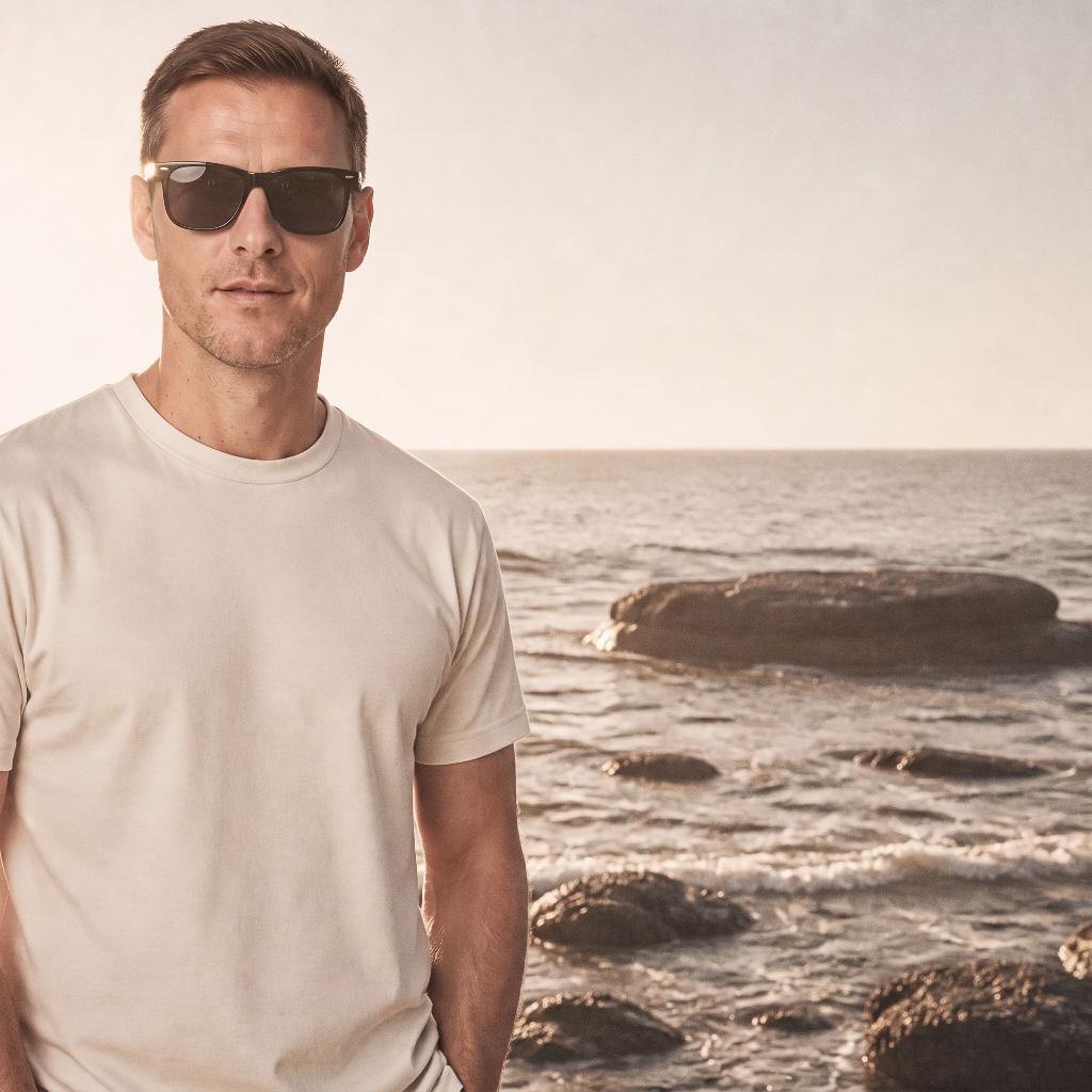 On-brand photo: Sunglasses on the brand model
