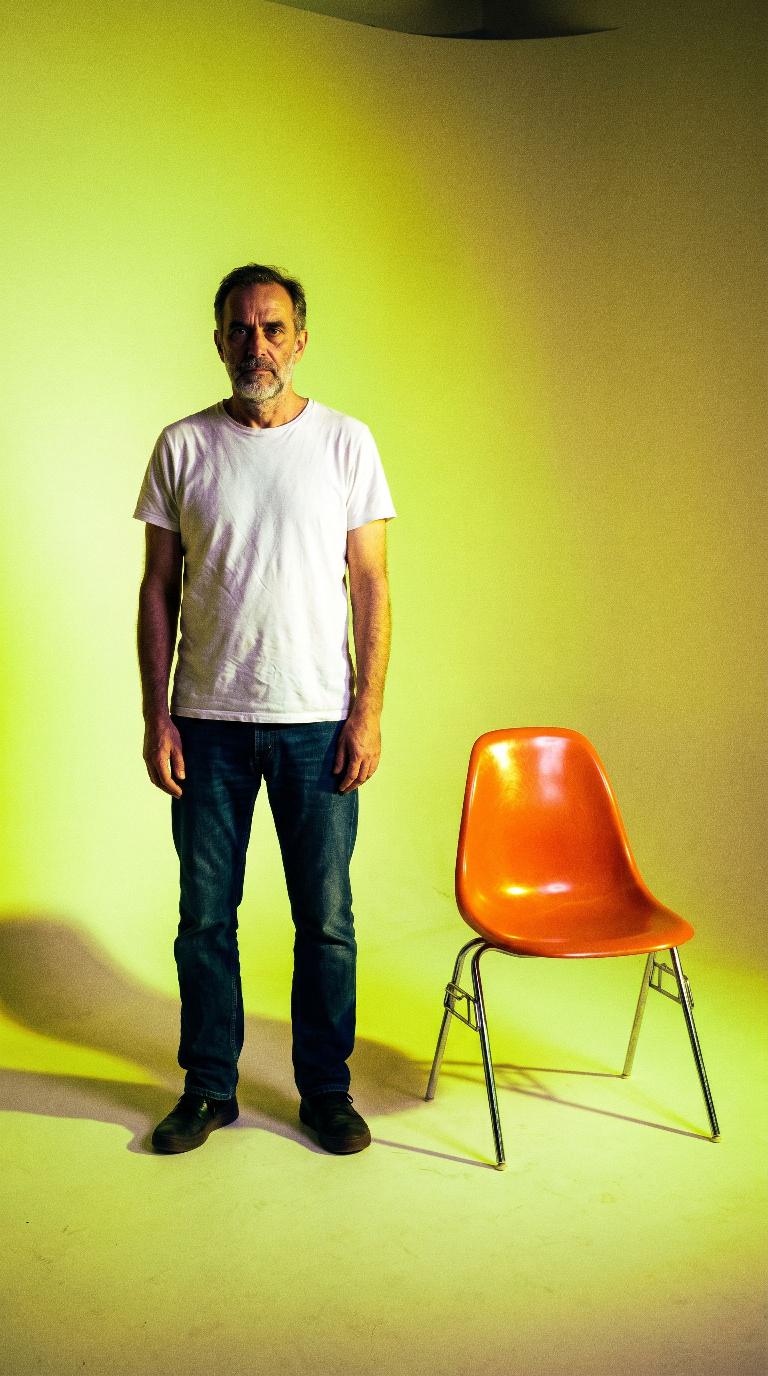 Scene: Acid-yellow studio